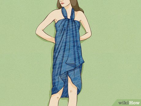 Step 4 Wear sarongs as a cover when going to the beach or pool.