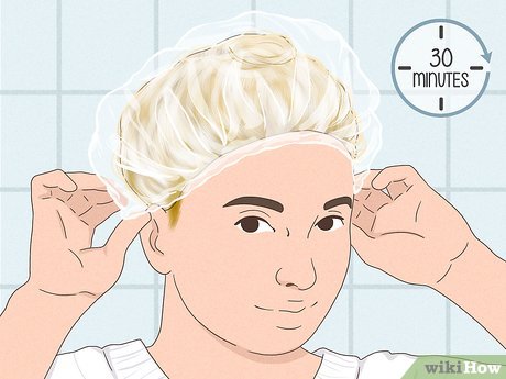 Step 6 Cover your hair and wait about 30 minutes.