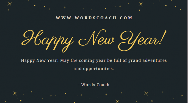 Happy New Year Wishes for Family - Word Coach