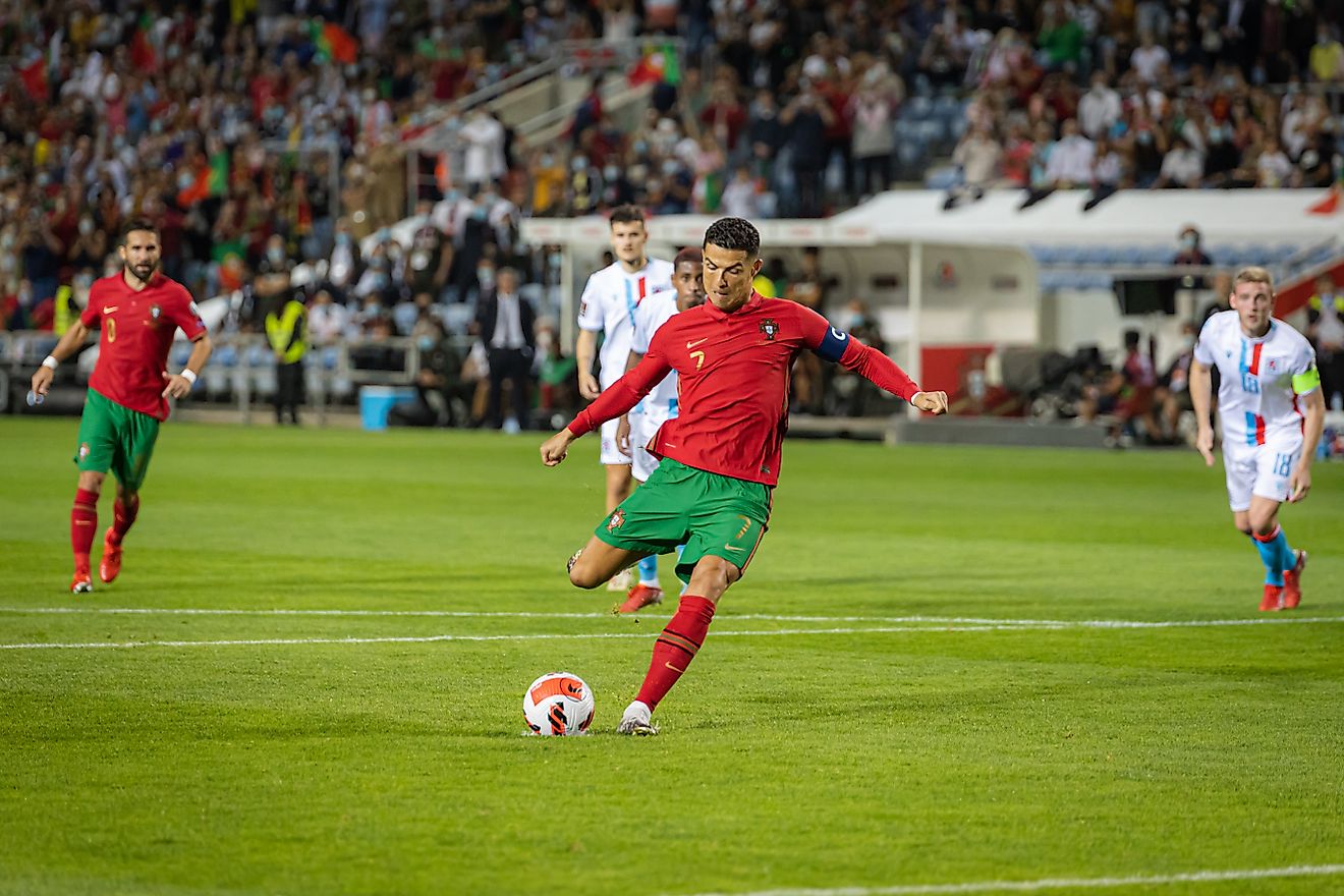 Photograph from the 2021 match between Luxembourg and Portugal. Editorial credit: Maciej Rogowski Photo / Shutterstock.com