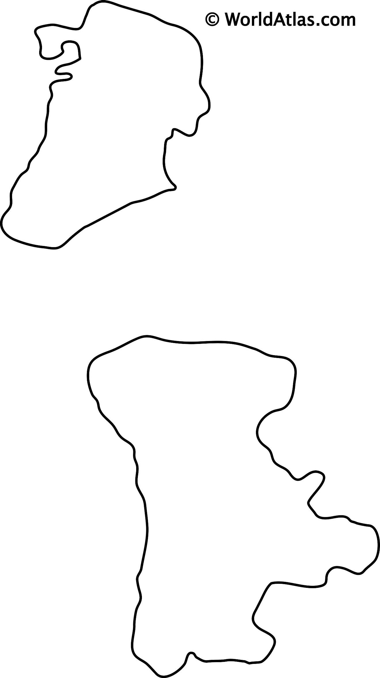 Blank Outline Map of Macau