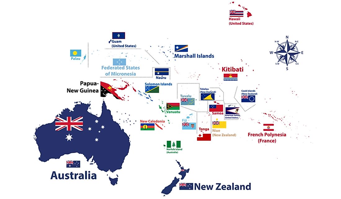 Map Of Oceania With Australia And Countries Ezilon Ma - vrogue.co