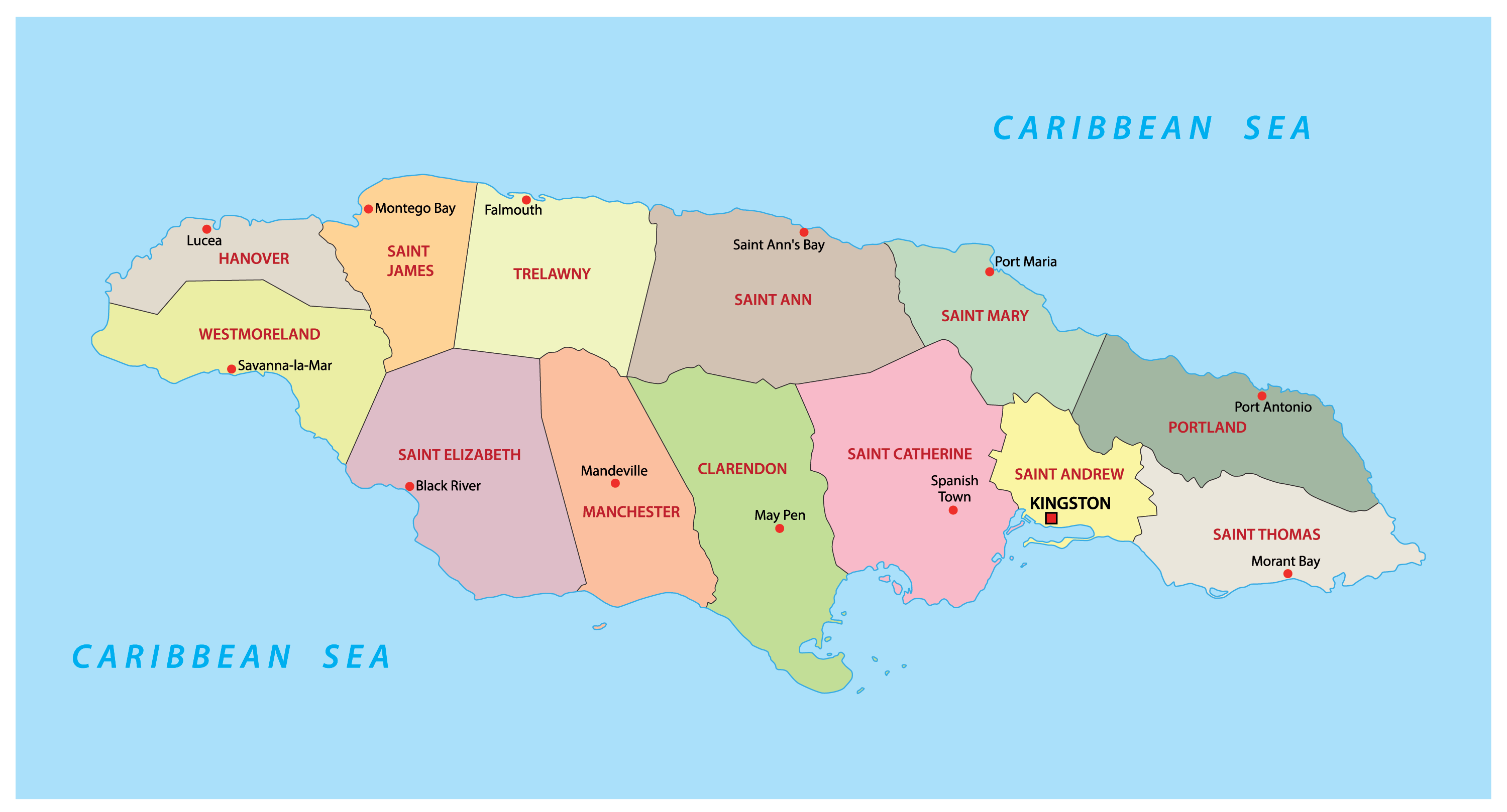 Jamaican Map