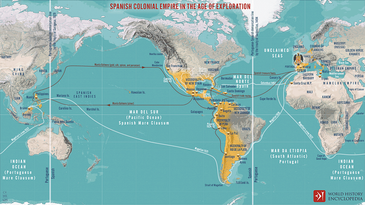 7 Maps of the Spanish Colonial Empire (Image Gallery) - World History ...