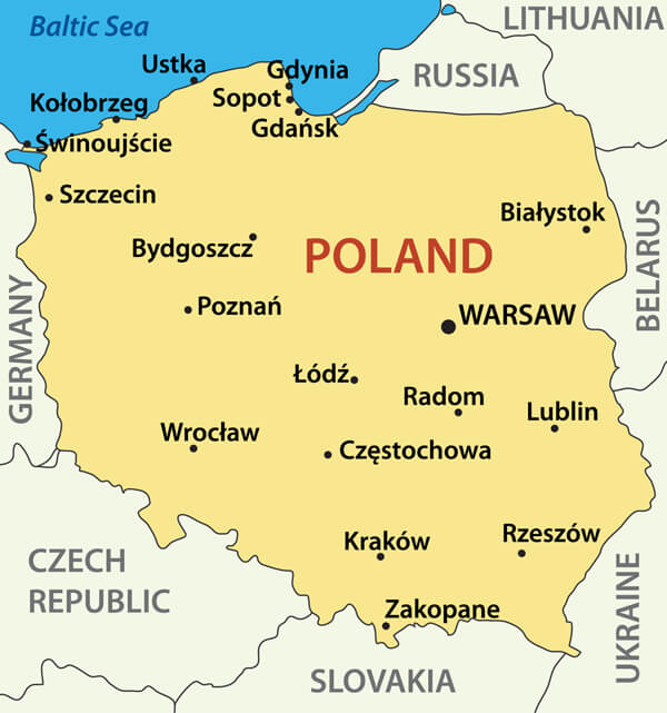 Map of Poland