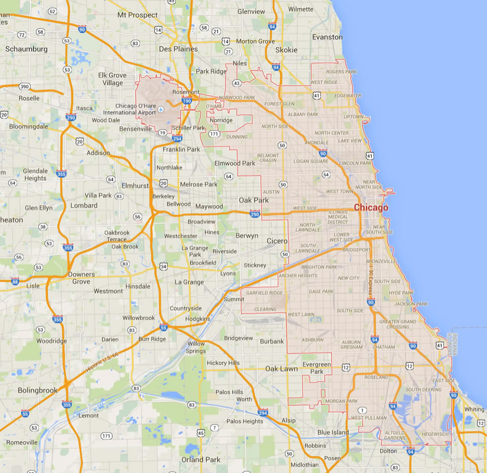 Chicago Usa Map States