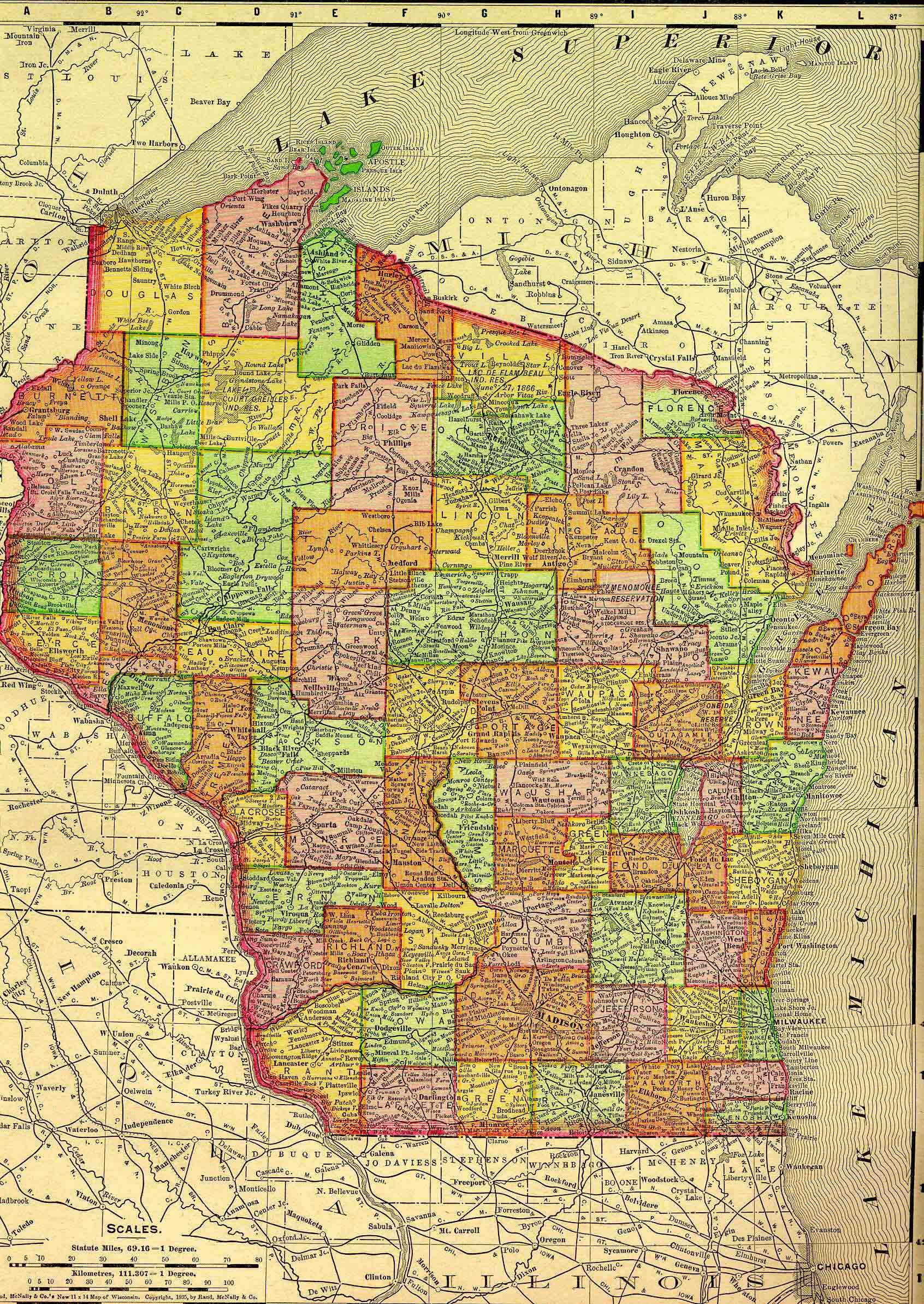 Wisconsin Atlas 1895