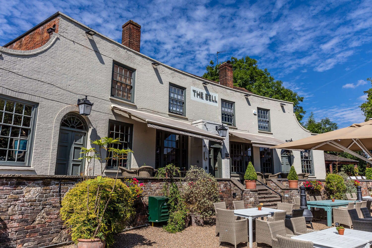 Outside space for a British pub