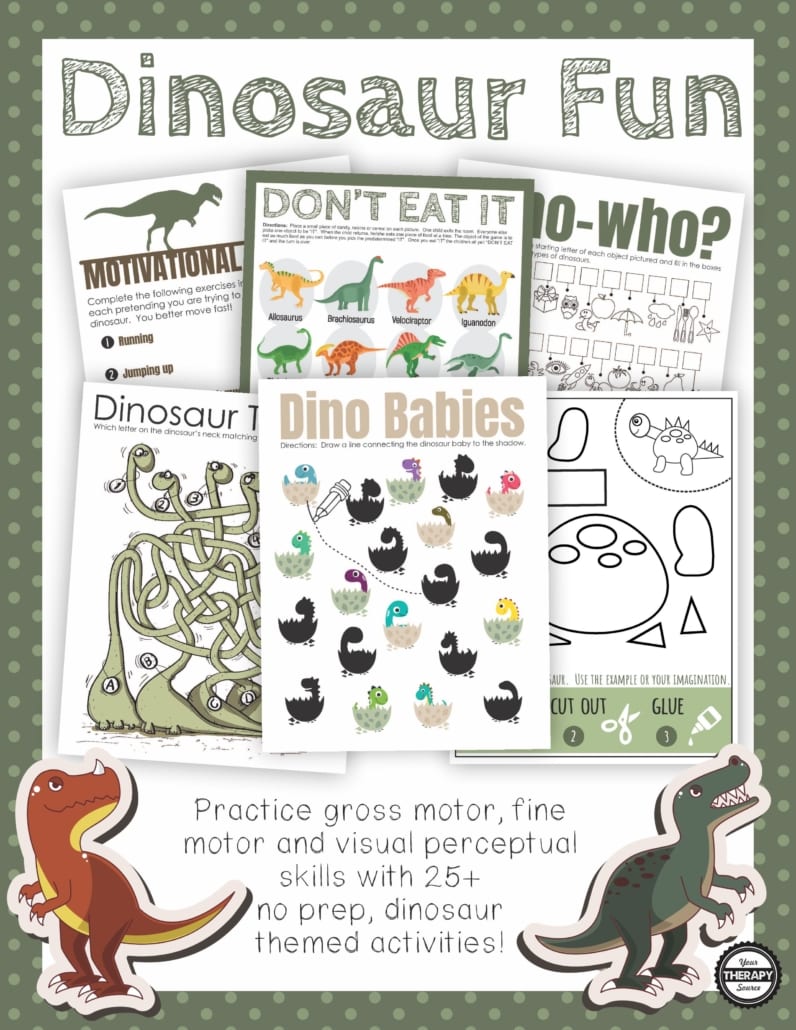 Are you in search of dinosaur games for kids?  This Dinosaur Fun packet includes 25 no prep, puzzles, games, mazes, and activities to print and play.