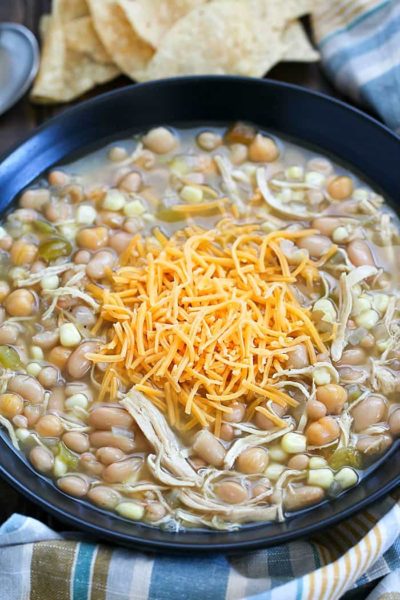 This is the BEST EVER White Chicken Chili recipe!! It's my very favorite white chicken chili recipe. It's super easy and everyone loves it! Simple, easy and delicious! Definitely a family pleasing dinner recipe!