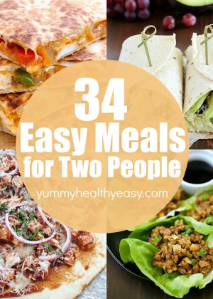 34 Easy Meals for Two People Collage