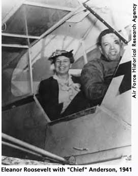 [picture: Eleanor Roosevelt with Charles Anderson, 1941]