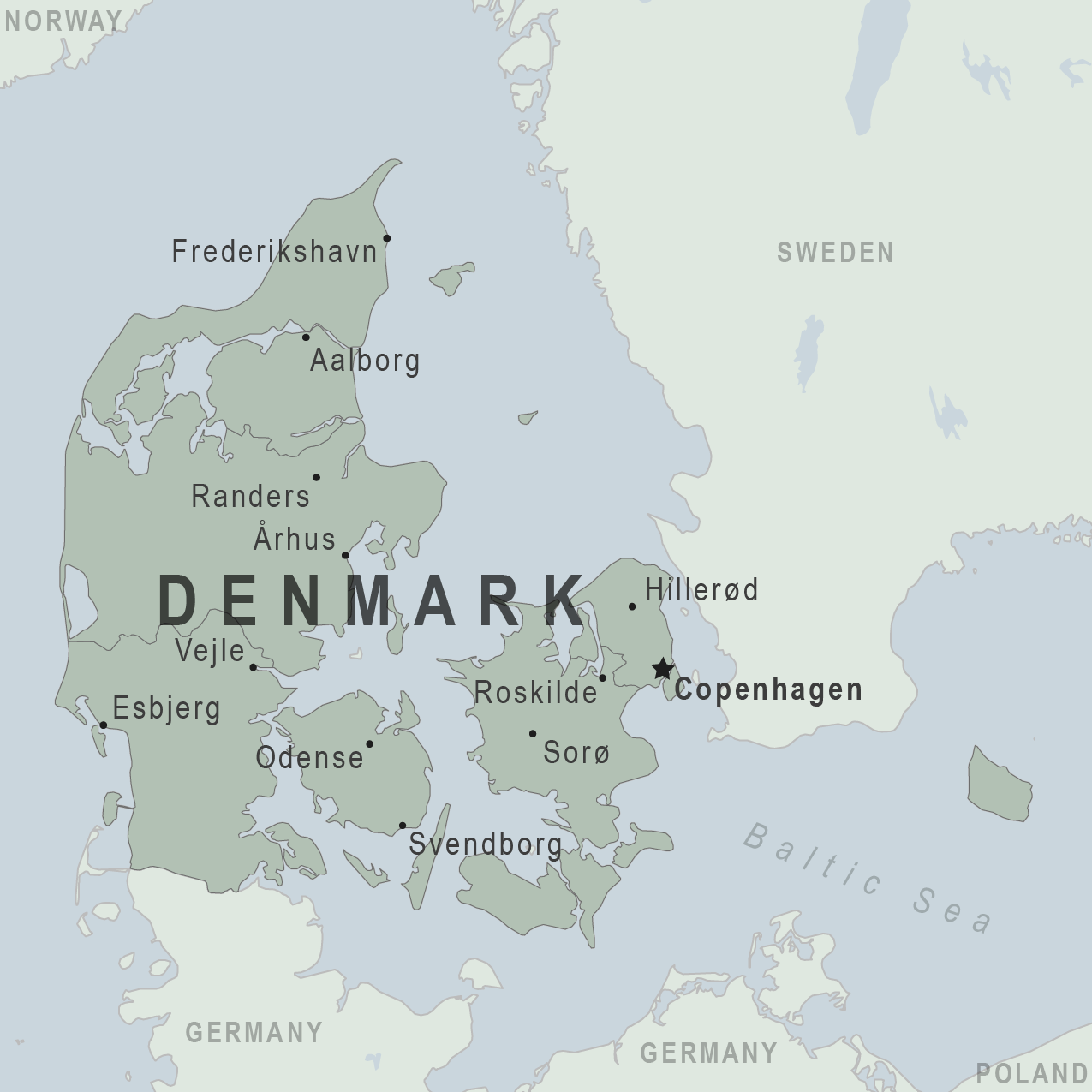 Detailed Map Of Denmark