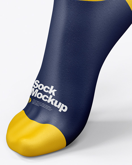 Download Long Sock Mockup in Apparel Mockups on Yellow Images ...