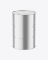 Metallic Oil Barrel Mockup