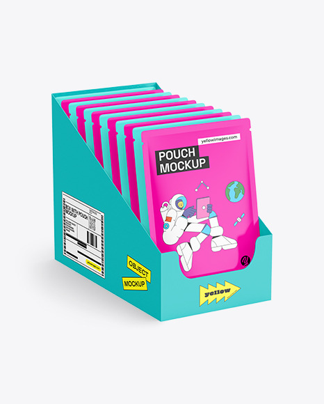 Carton Box With Pouches Mockup - Mockups