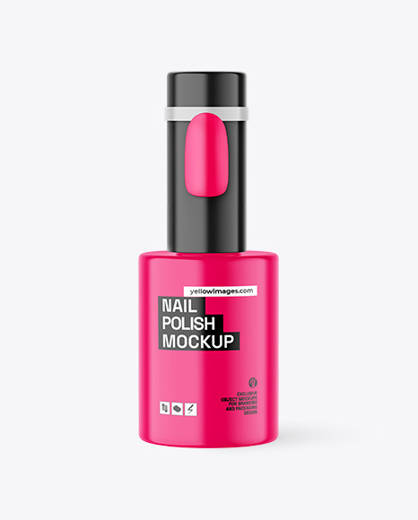 Glossy Nail Polish Bottle Mockup - Mockups