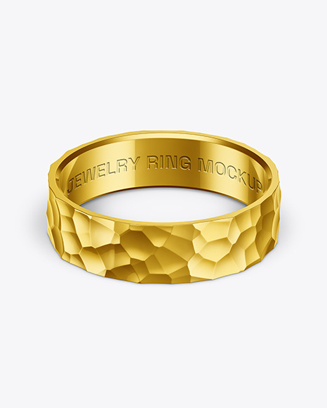 Jewelry Hammered Ring Mockup - Mockups