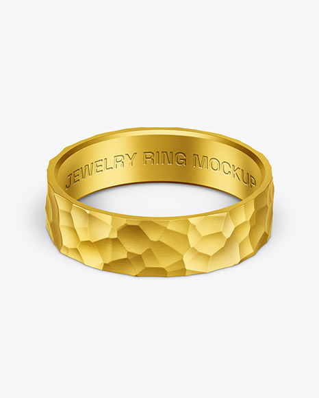 Jewelry Hammered Ring Mockup - Mockups