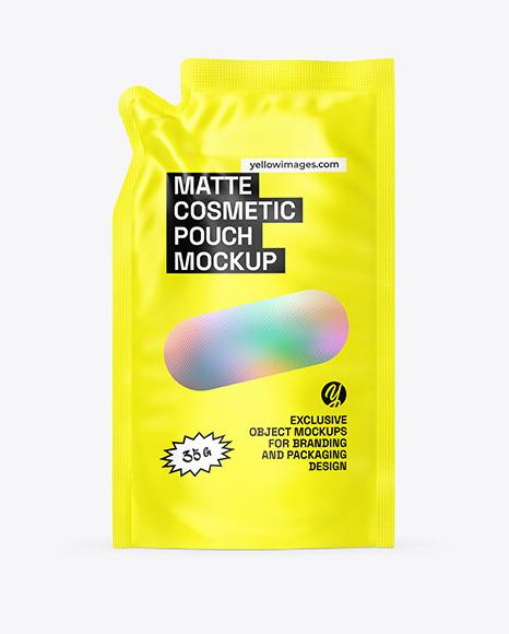 Matte Cosmetic Pouch Mockup - Mockups