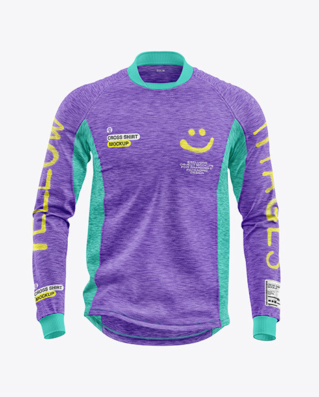 Crossshirt Melange Jersey Mockup - Front View - Mockups