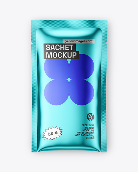 Metallic Sachet Mockup - Mockups