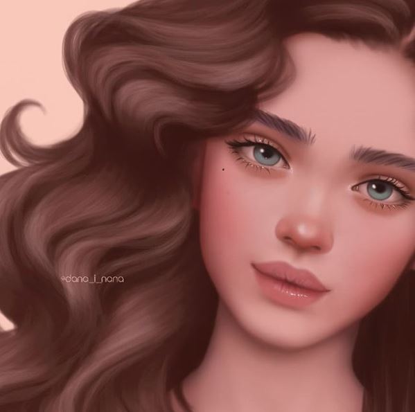 Beautiful digital painting portrait of a girl. Done using digital art, digital painting.