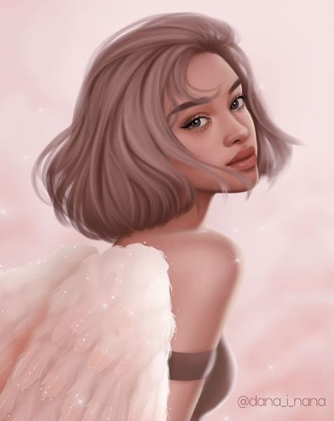 Beautiful digital painting portrait of a girl. Done using digital art, digital painting.