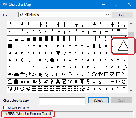 Use the triangle symbol - Math-On-Computer - Zachary Yaro